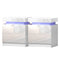 Artiss 2X Bedside Table LED 2 Drawers White Storage
