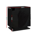 Artiss Bedside Table 3 Drawers LED Black