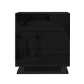 Artiss Bedside Table 3 Drawers LED Black