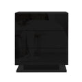 Artiss Bedside Table LED 3 Drawers Black