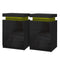 Artiss LED Bedside Table 3 Drawers Black