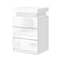 Artiss Bedside Table LED 3 Drawers White