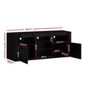 Artiss TV Cabinet Entertainment Unit 160cm LED Black