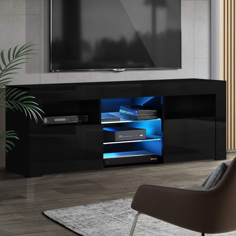 Artiss TV Cabinet Entertainment Unit 160cm LED Black