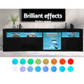 Artiss TV Cabinet 180cm Black LED Entertainment Unit