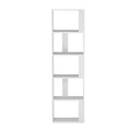 Artiss LINA White 5 Tier Bookshelf Storage Shelves Display