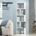 Artiss LINA White 5 Tier Bookshelf Storage Shelves Display