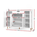 Artiss Shoe Rack Cabinet 26 Pairs Adjustable White