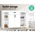 Artiss Shoe Rack Cabinet 26 Pairs Adjustable White