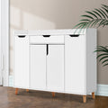 Artiss Shoe Rack Cabinet 26 Pairs Adjustable White