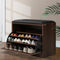 Artiss Shoe Rack Cabinet Bench 15 Pairs Walnut Kyla