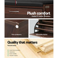 Artiss Shoe Rack Cabinet Bench 15 Pairs Walnut Kyla