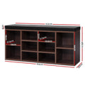 Artiss Shoe Rack Cabinet Bench 10 Cubes Walnut