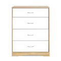 Artiss 4 Drawer Chest Burl Wood Storage Cabinet