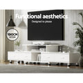 Artiss TV Cabinet Extendable 160-220cm White Entertainment Unit