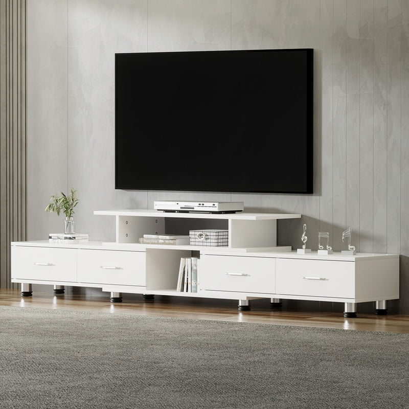 Artiss TV Cabinet Extendable 160-220cm White Entertainment Unit