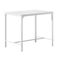 Artiss Bar Table High Dining Desk Metal Legs Cafe White 120cm