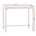 Artiss Bar Table High Dining Desk Metal Legs Cafe White 120cm