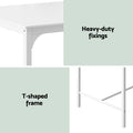 Artiss Bar Table High Dining Desk Metal Legs Cafe White 120cm