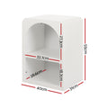 Artiss White Arched Bedside Table Storage Nightstand Shelves