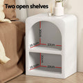 Artiss White Arched Bedside Table Storage Nightstand Shelves