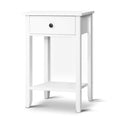 Artiss Bedside Table 1 Drawer White with Shelf
