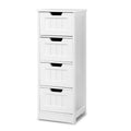 Artiss 4 Drawer Chest White Storage Bedroom Furniture