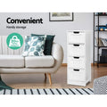 Artiss 4 Drawer Chest White Storage Bedroom Furniture