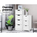Artiss 4 Drawer Chest White Storage Bedroom Furniture