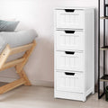 Artiss 4 Drawer Chest White Storage Bedroom Furniture