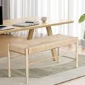 Artiss Dining Bench 100cm Paper Rope Seat Wooden Chair