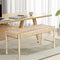 Artiss Dining Bench 100cm Paper Rope Seat Wooden Chair