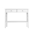 Artiss Console Table 100cm 2 Drawers White