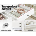 Artiss Console Table 100cm 2 Drawers White