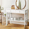 Artiss Console Table 100cm 2 Drawers White