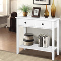 Artiss Console Table 80cm 2 Drawers White