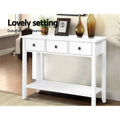 Artiss Console Table 3 Drawers 100cm White