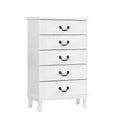 Artiss 5 Chest of Drawers White KUBI