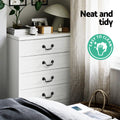Artiss 5 Chest of Drawers White KUBI