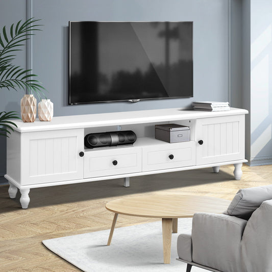 Artiss TV Cabinet Entertainment Unit Stand 160cm White French Provincial Kubi