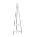 Artiss 5 Tier Corner Bookshelf Cane White