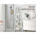 Artiss 5 Tier Corner Bookshelf Cane White