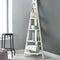 Artiss 5 Tier Corner Bookshelf Cane White