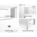Artiss 3 Drawer Chest White Bedroom Storage Dresser