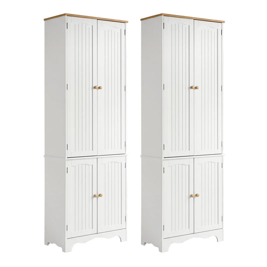 Artiss 2x Buffet Sideboard Pantry Cabinet Cupboard 6-Tiers Storage Shelves BERNE