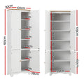 Artiss 2x Buffet Sideboard Pantry Cabinet Cupboard 6-Tiers Storage Shelves BERNE