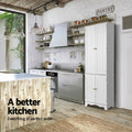 Artiss 2x Buffet Sideboard Pantry Cabinet Cupboard 6-Tiers Storage Shelves BERNE