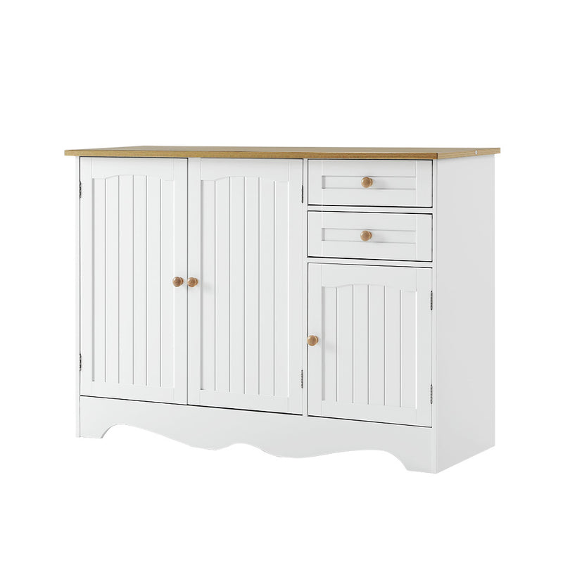 Artiss Buffet Sideboard 3 Door White BERNE Storage Cabinet