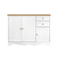 Artiss Buffet Sideboard 3 Door White BERNE Storage Cabinet