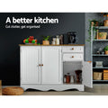 Artiss Buffet Sideboard 3 Door White BERNE Storage Cabinet